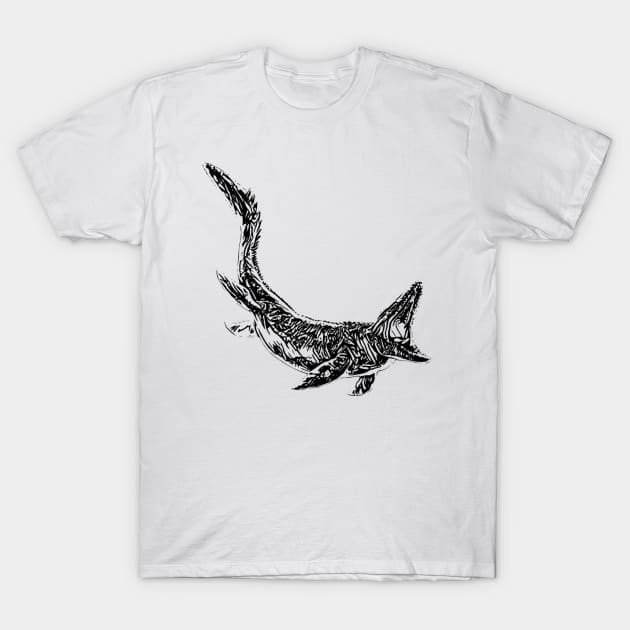 Mosasaurus T-Shirt by Nimmersatt